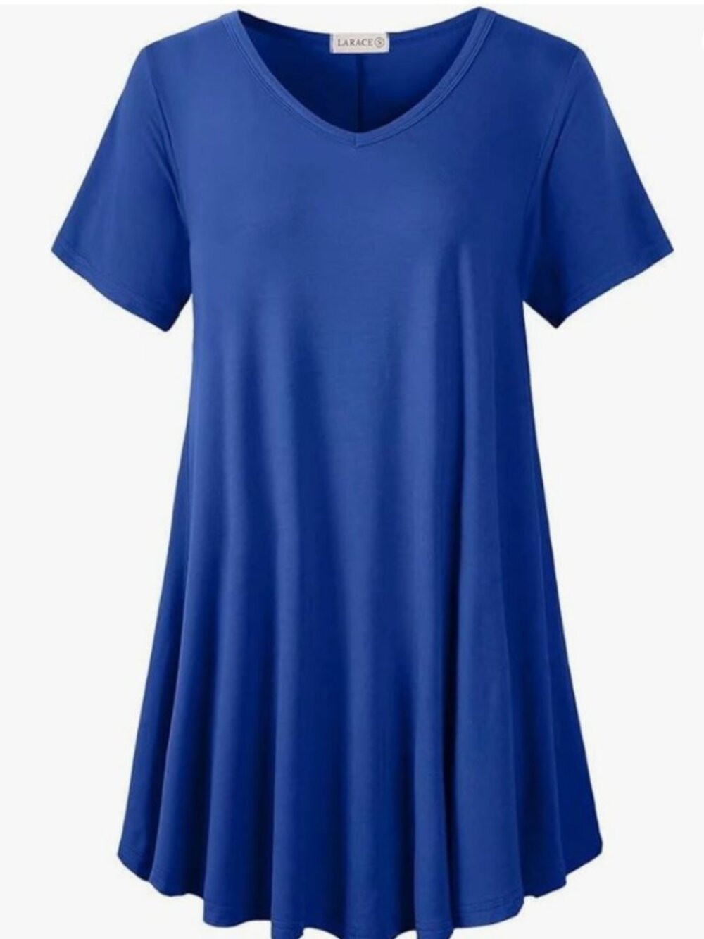 Larace V-Neck Swing Tunic Top – Short Sleeve 2X